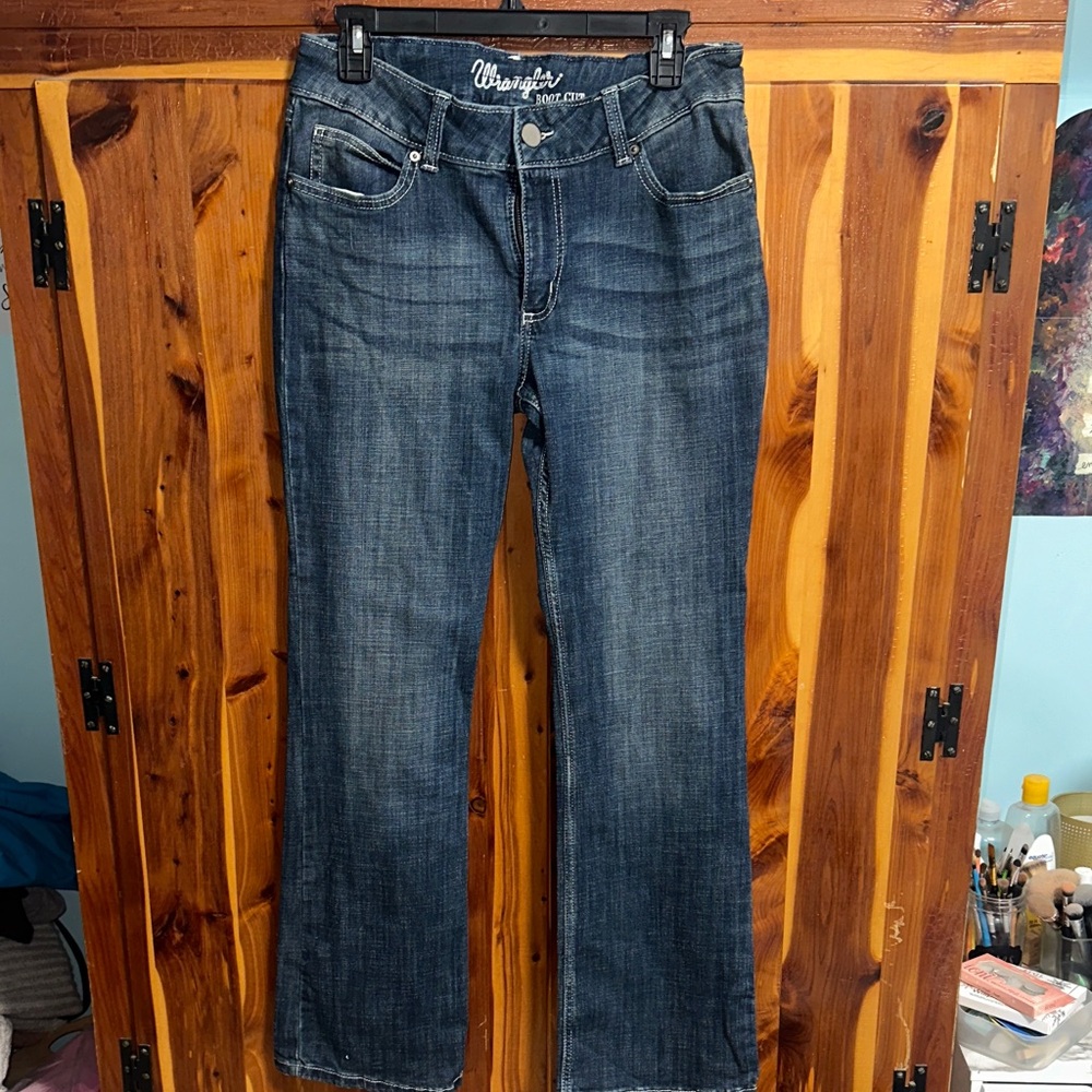 Wrangler Dark Blue Boot Cut Jeans